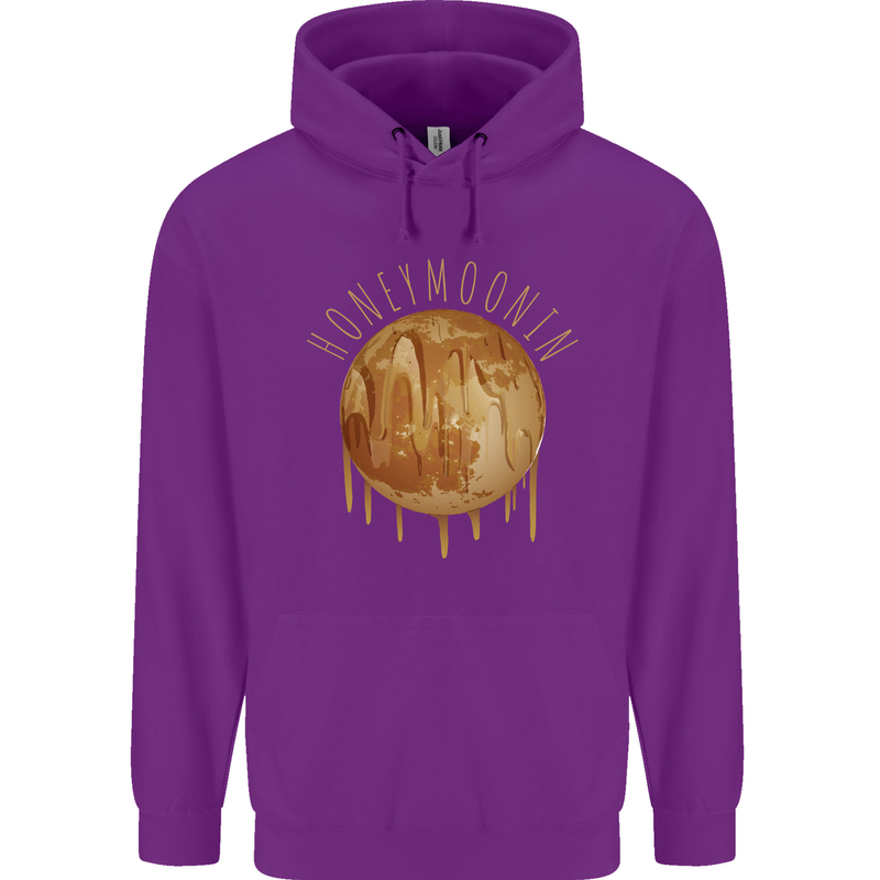 Honeymoon Honey Moon Honeymoonin Childrens Kids Hoodie Purple