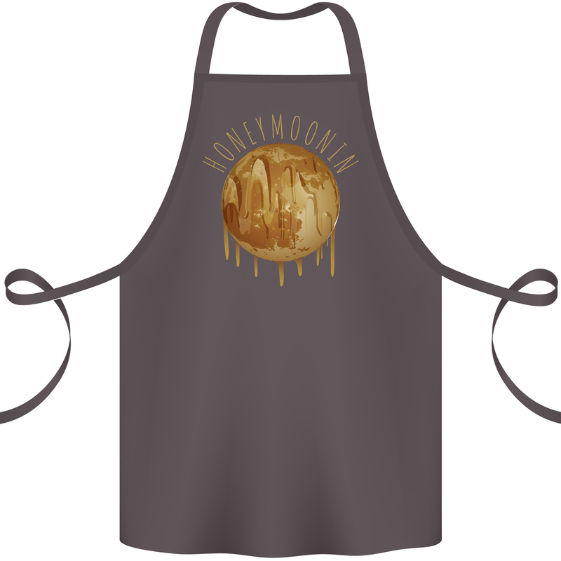 Honeymoon Honey Moon Honeymoonin Cotton Apron 100% Organic Dark Grey
