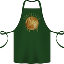 Honeymoon Honey Moon Honeymoonin Cotton Apron 100% Organic Forest Green