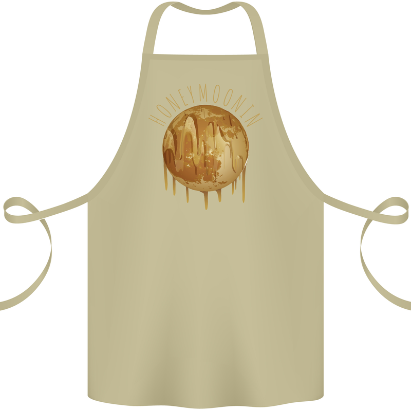 Honeymoon Honey Moon Honeymoonin Cotton Apron 100% Organic Khaki