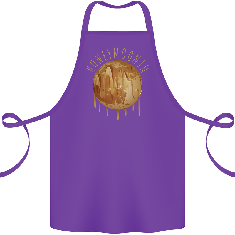 Honeymoon Honey Moon Honeymoonin Cotton Apron 100% Organic Purple