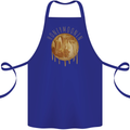 Honeymoon Honey Moon Honeymoonin Cotton Apron 100% Organic Royal Blue