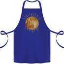 Honeymoon Honey Moon Honeymoonin Cotton Apron 100% Organic Royal Blue