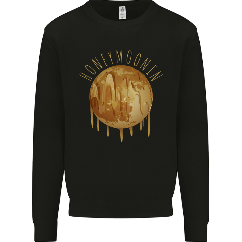 Honeymoon Honey Moon Honeymoonin Kids Sweatshirt Jumper Black