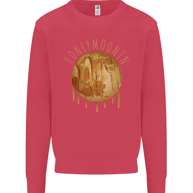 Honeymoon Honey Moon Honeymoonin Kids Sweatshirt Jumper Heliconia