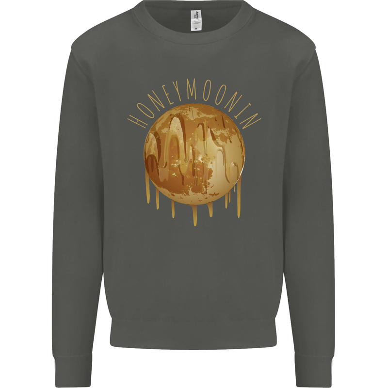 Honeymoon Honey Moon Honeymoonin Kids Sweatshirt Jumper Storm Grey