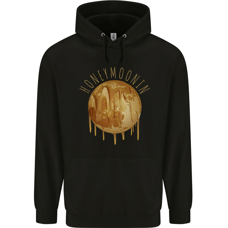 Honeymoon Honey Moon Honeymoonin Mens 80% Cotton Hoodie Black