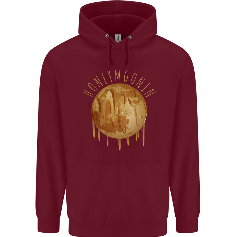 Honeymoon Honey Moon Honeymoonin Mens 80% Cotton Hoodie Maroon