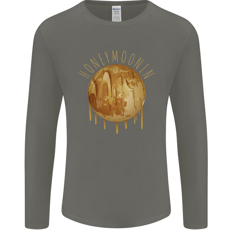 Honeymoon Honey Moon Honeymoonin Mens Long Sleeve T-Shirt Charcoal