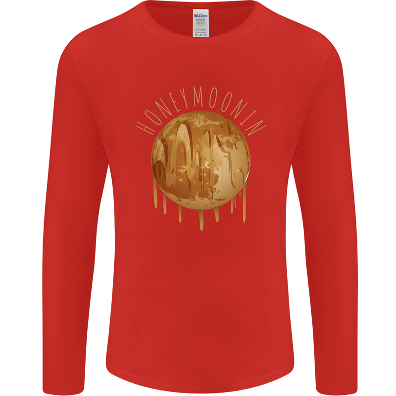 Honeymoon Honey Moon Honeymoonin Mens Long Sleeve T-Shirt Red