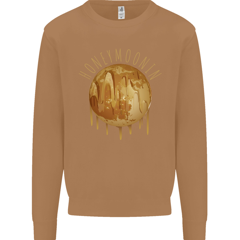 Honeymoon Honey Moon Honeymoonin Mens Sweatshirt Jumper Caramel Latte