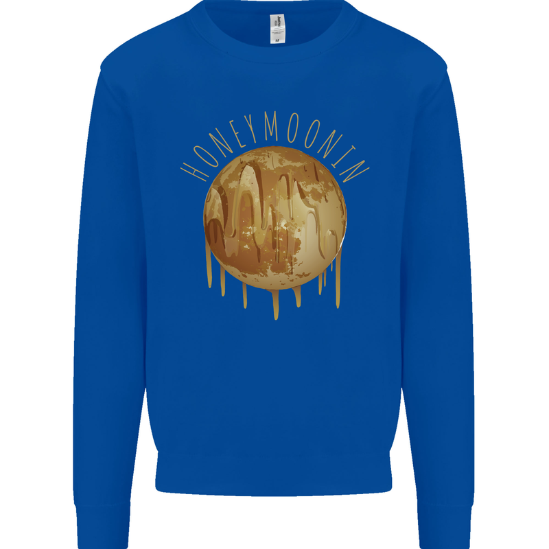 Honeymoon Honey Moon Honeymoonin Mens Sweatshirt Jumper Royal Blue