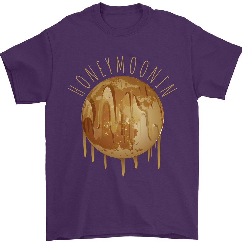 Honeymoon Honey Moon Honeymoonin Mens T-Shirt 100% Cotton Purple