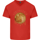 Honeymoon Honey Moon Honeymoonin Mens V-Neck Cotton T-Shirt Red