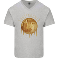 Honeymoon Honey Moon Honeymoonin Mens V-Neck Cotton T-Shirt Sports Grey
