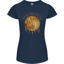 Honeymoon Honey Moon Honeymoonin Womens Petite Cut T-Shirt Navy Blue