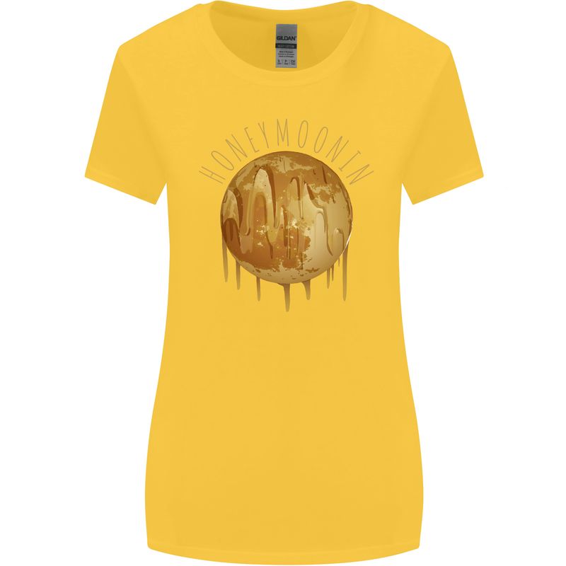 Honeymoon Honey Moon Honeymoonin Womens Wider Cut T-Shirt Yellow