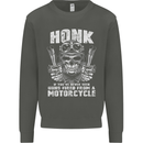 Honk Guns Fired From a Motorcycle Biker Kids Sweatshirt Jumper Storm Grey