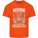 Honk Guns Fired From a Motorcycle Biker Kids T-Shirt Childrens Orange
