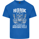 Honk Guns Fired From a Motorcycle Biker Kids T-Shirt Childrens Royal Blue