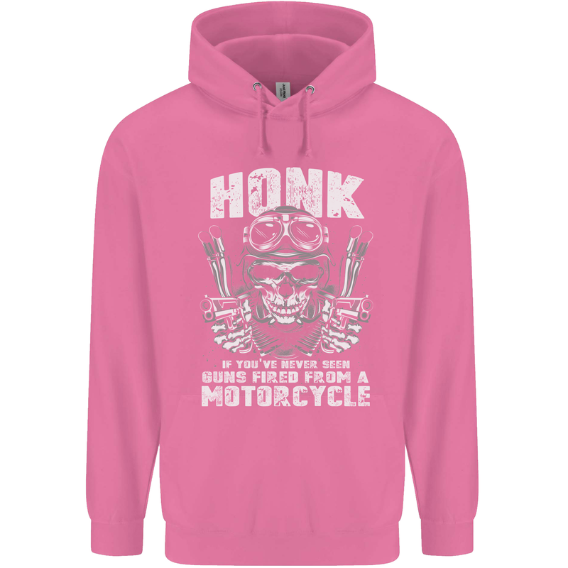 Honk Guns Fired From a Motorcycle Biker Mens 80% Cotton Hoodie Azelea