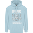 Honk Guns Fired From a Motorcycle Biker Mens 80% Cotton Hoodie Light Blue