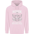 Honk Guns Fired From a Motorcycle Biker Mens 80% Cotton Hoodie Light Pink
