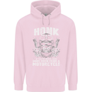 Honk Guns Fired From a Motorcycle Biker Mens 80% Cotton Hoodie Light Pink