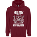 Honk Guns Fired From a Motorcycle Biker Mens 80% Cotton Hoodie Maroon