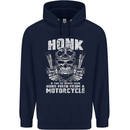 Honk Guns Fired From a Motorcycle Biker Mens 80% Cotton Hoodie Navy Blue