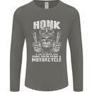 Honk Guns Fired From a Motorcycle Biker Mens Long Sleeve T-Shirt Charcoal