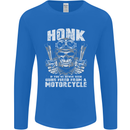 Honk Guns Fired From a Motorcycle Biker Mens Long Sleeve T-Shirt Royal Blue