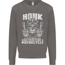 Honk Guns Fired From a Motorcycle Biker Mens Sweatshirt Jumper Charcoal