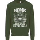 Honk Guns Fired From a Motorcycle Biker Mens Sweatshirt Jumper Forest Green