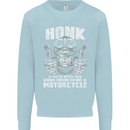 Honk Guns Fired From a Motorcycle Biker Mens Sweatshirt Jumper Light Blue