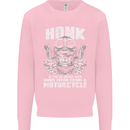 Honk Guns Fired From a Motorcycle Biker Mens Sweatshirt Jumper Light Pink
