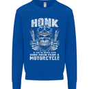 Honk Guns Fired From a Motorcycle Biker Mens Sweatshirt Jumper Royal Blue