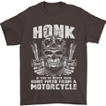 Honk Guns Fired From a Motorcycle Biker Mens T-Shirt Cotton Gildan Dark Chocolate
