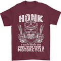 Honk Guns Fired From a Motorcycle Biker Mens T-Shirt Cotton Gildan Maroon