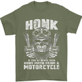 Honk Guns Fired From a Motorcycle Biker Mens T-Shirt Cotton Gildan Military Green