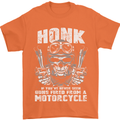 Honk Guns Fired From a Motorcycle Biker Mens T-Shirt Cotton Gildan Orange