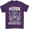 Honk Guns Fired From a Motorcycle Biker Mens T-Shirt Cotton Gildan Purple