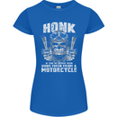 Honk Guns Fired From a Motorcycle Biker Womens Petite Cut T-Shirt Royal Blue