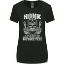 Honk Guns Fired From a Motorcycle Biker Womens Wider Cut T-Shirt Black