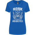 Honk Guns Fired From a Motorcycle Biker Womens Wider Cut T-Shirt Royal Blue