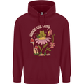 Honor the Land Frog Climate Change Hippy Childrens Kids Hoodie Maroon
