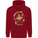Honor the Land Frog Climate Change Hippy Childrens Kids Hoodie Red