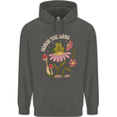 Honor the Land Frog Climate Change Hippy Childrens Kids Hoodie Storm Grey