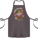 Honor the Land Frog Climate Change Hippy Cotton Apron 100% Organic Dark Grey