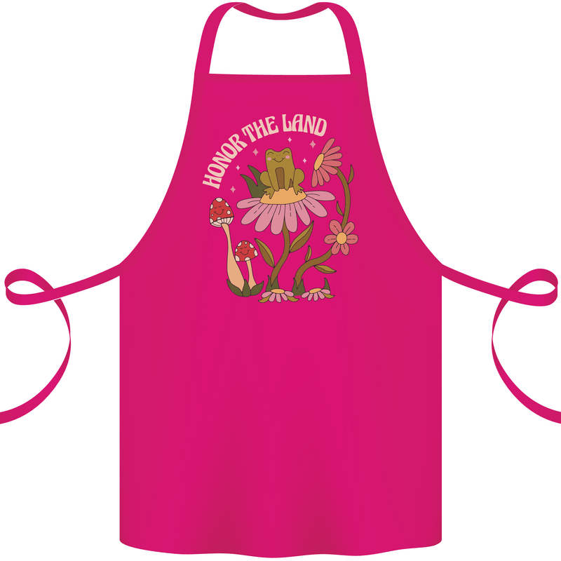 Honor the Land Frog Climate Change Hippy Cotton Apron 100% Organic Pink